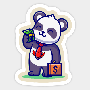 panda bear shirt kids Sticker